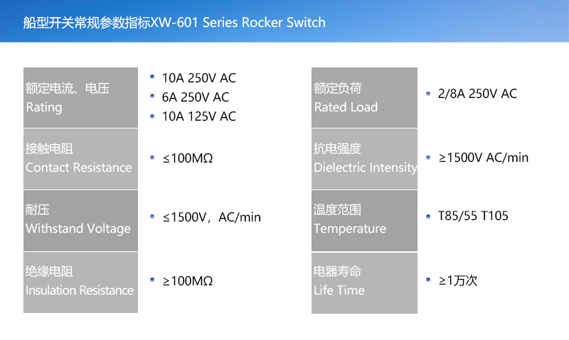 船型开关-XW-601AB2-BBA4